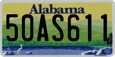 AL license plate 50AS611