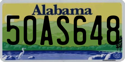 AL license plate 50AS648