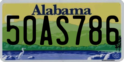 AL license plate 50AS786