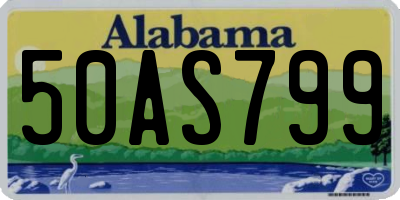 AL license plate 50AS799