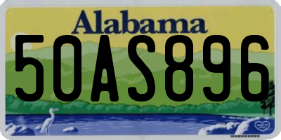 AL license plate 50AS896