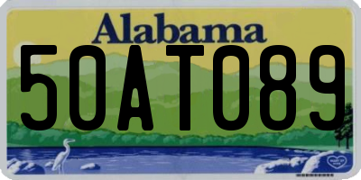 AL license plate 50AT089