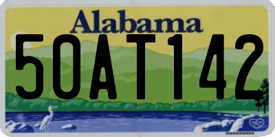 AL license plate 50AT142