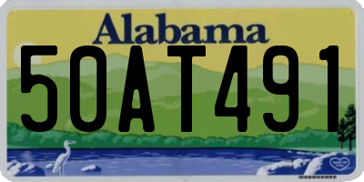 AL license plate 50AT491