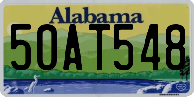 AL license plate 50AT548