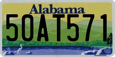 AL license plate 50AT571