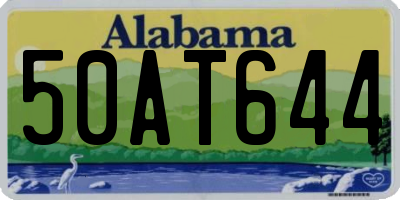 AL license plate 50AT644