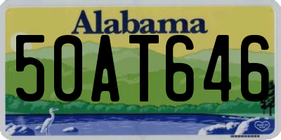 AL license plate 50AT646
