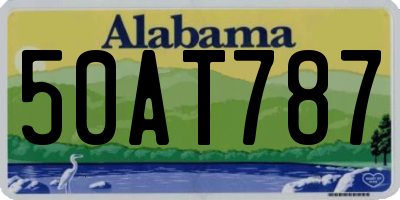 AL license plate 50AT787