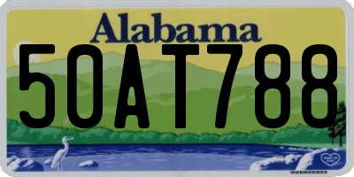 AL license plate 50AT788