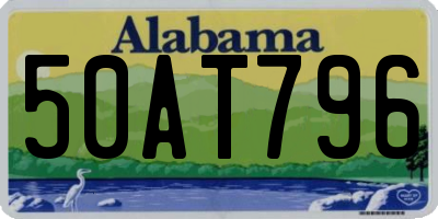AL license plate 50AT796
