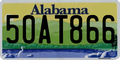 AL license plate 50AT866