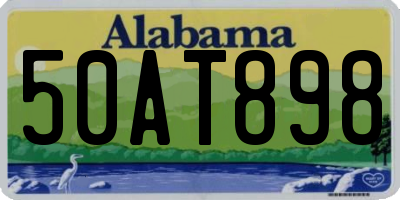 AL license plate 50AT898