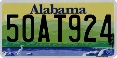 AL license plate 50AT924