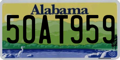 AL license plate 50AT959