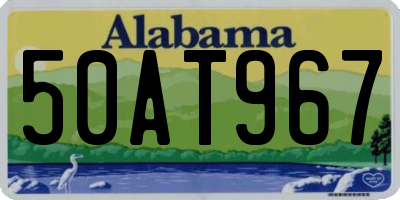 AL license plate 50AT967