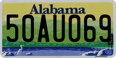 AL license plate 50AU069
