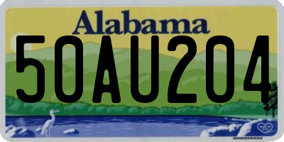 AL license plate 50AU204