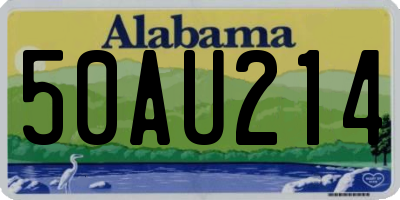 AL license plate 50AU214