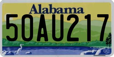 AL license plate 50AU217