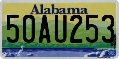 AL license plate 50AU253