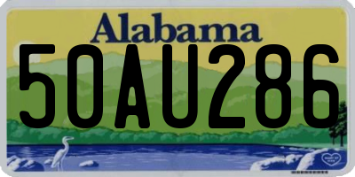 AL license plate 50AU286
