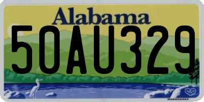 AL license plate 50AU329