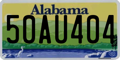 AL license plate 50AU404