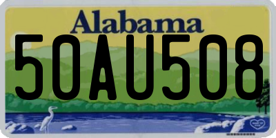 AL license plate 50AU508