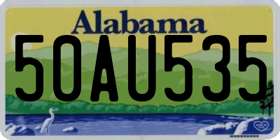 AL license plate 50AU535