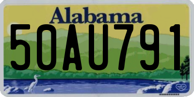 AL license plate 50AU791