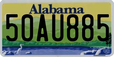 AL license plate 50AU885