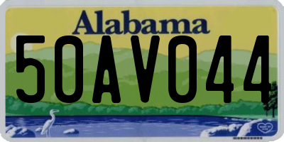 AL license plate 50AV044