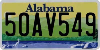AL license plate 50AV549