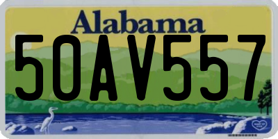 AL license plate 50AV557