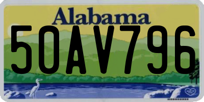 AL license plate 50AV796