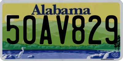 AL license plate 50AV829
