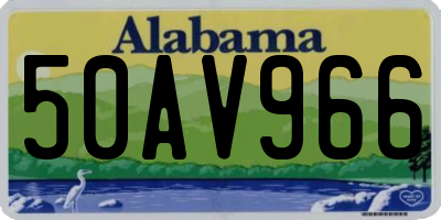 AL license plate 50AV966