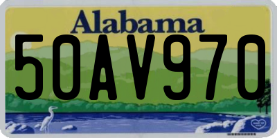 AL license plate 50AV970