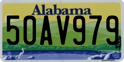 AL license plate 50AV979
