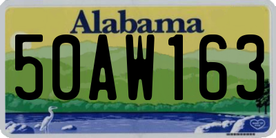 AL license plate 50AW163