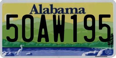 AL license plate 50AW195