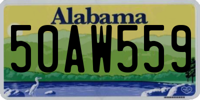 AL license plate 50AW559