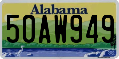 AL license plate 50AW949