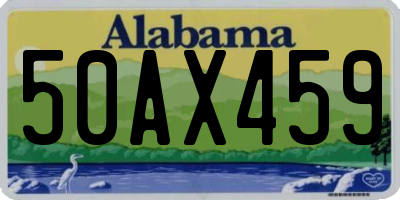 AL license plate 50AX459