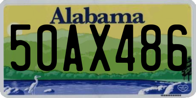 AL license plate 50AX486