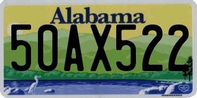 AL license plate 50AX522