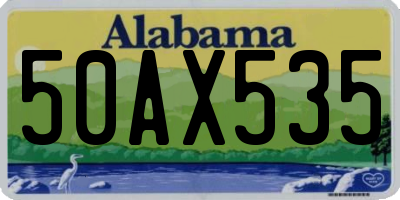 AL license plate 50AX535