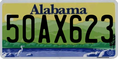 AL license plate 50AX623