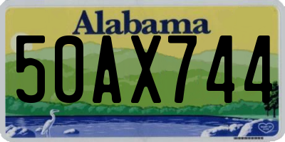 AL license plate 50AX744